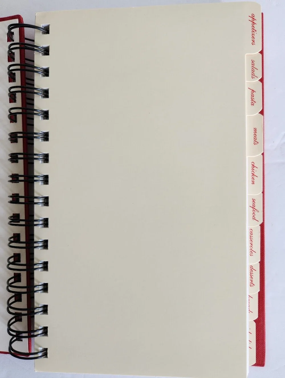 Vintage Recipe Tracking Guide Spiral-Bound Notebook of Favorite Cookbook Recipes